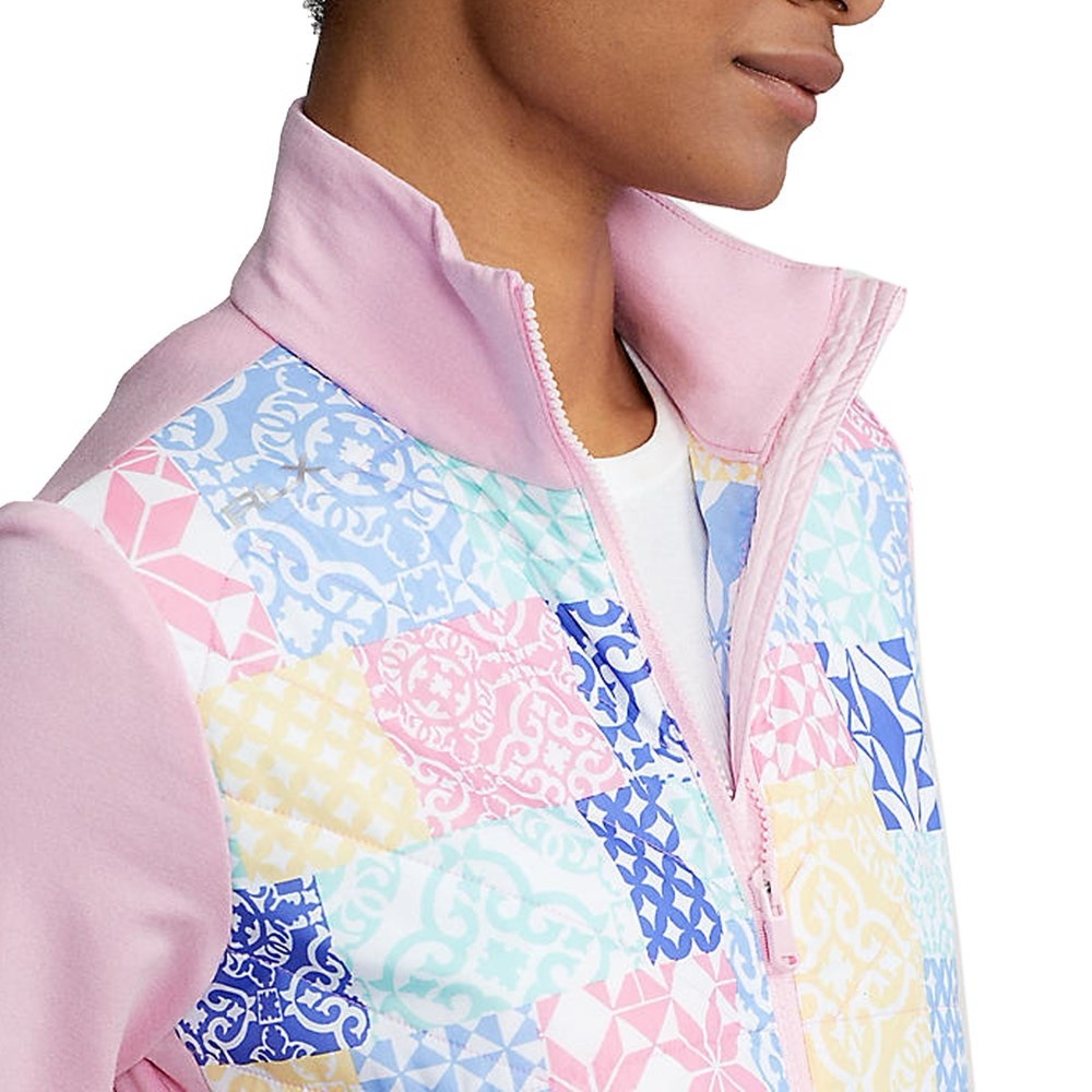 NWT RLX RALPH LAUREN WOOL Blend Performance Hybrid Full Zip Pink Jacket LARGE